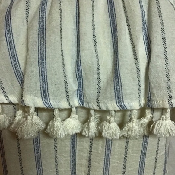 Artisan NY Boho off the shoulder glittery stripes shift dress - Picture 4 of 9